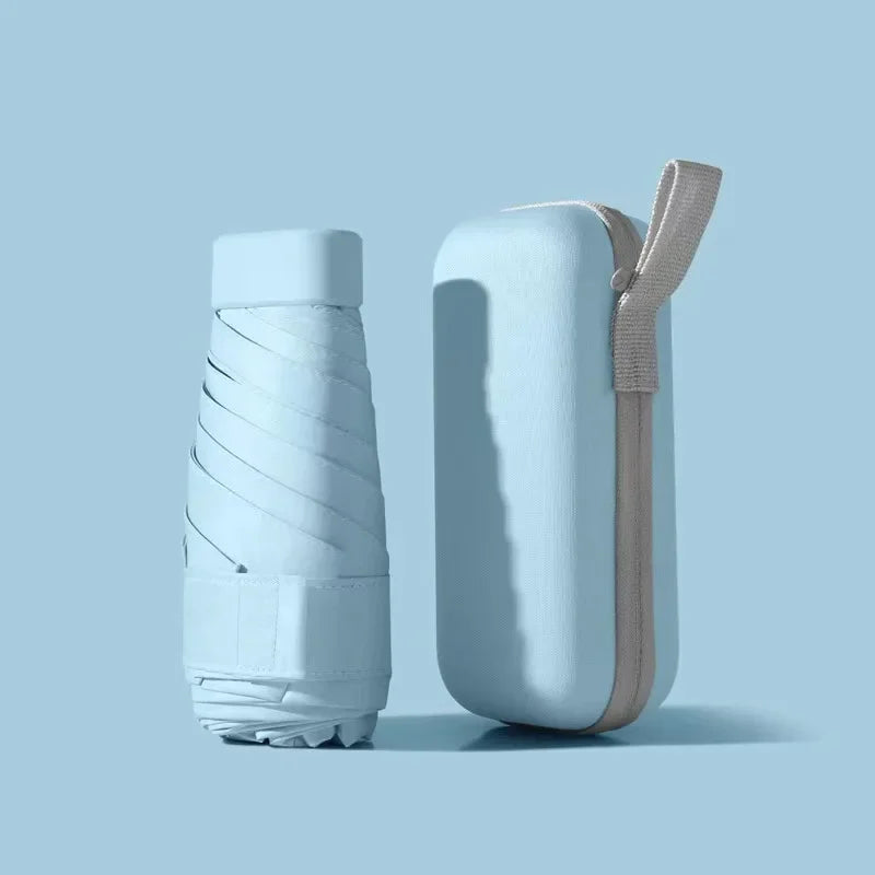 Mini Umbrella Capsule Umbrella Sunny and Rainy Dualuse Rainproof Sun Protection Outdoor Traveling Portable Parasol Umbrella